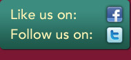 Like us on Facebook and Follow Us on Twitter