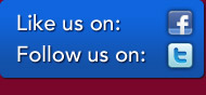 Like us on Facebook and Follow Us on Twitter